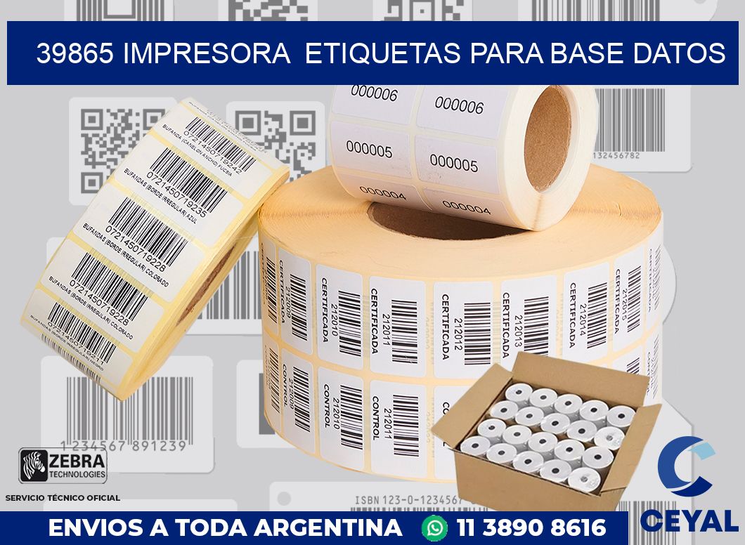 39865 impresora  etiquetas para base datos