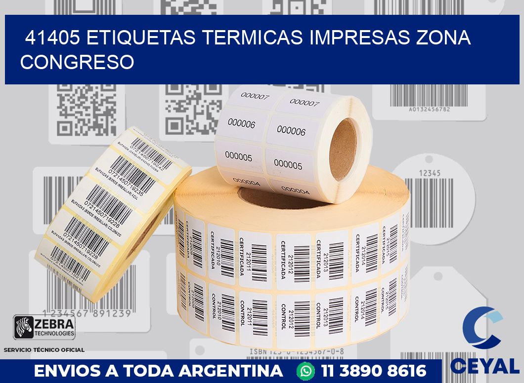 41405 ETIQUETAS TERMICAS IMPRESAS ZONA CONGRESO