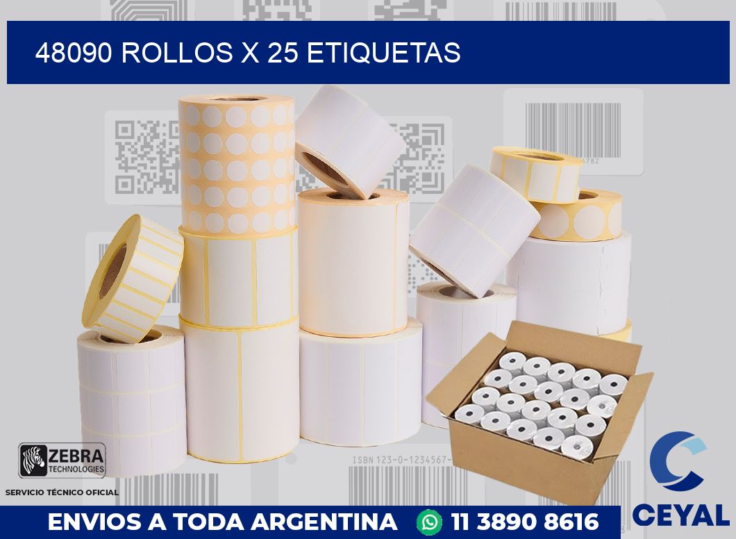 48090 Rollos x 25 etiquetas