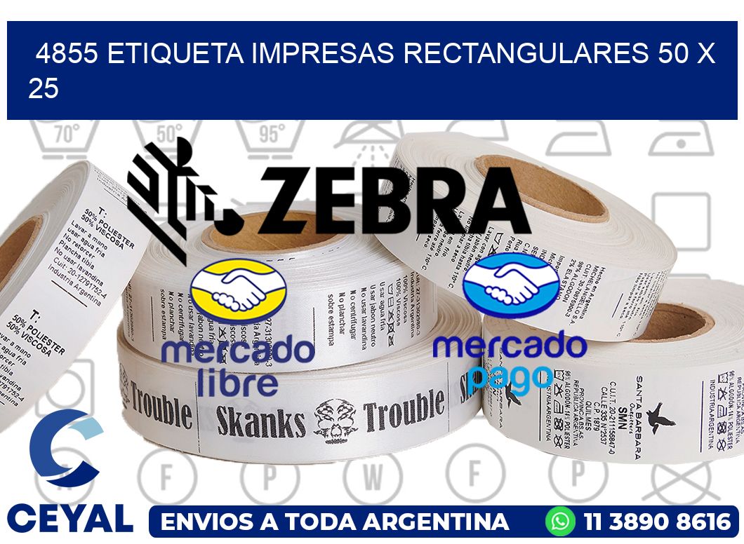 4855 ETIQUETA IMPRESAS RECTANGULARES 50 X 25