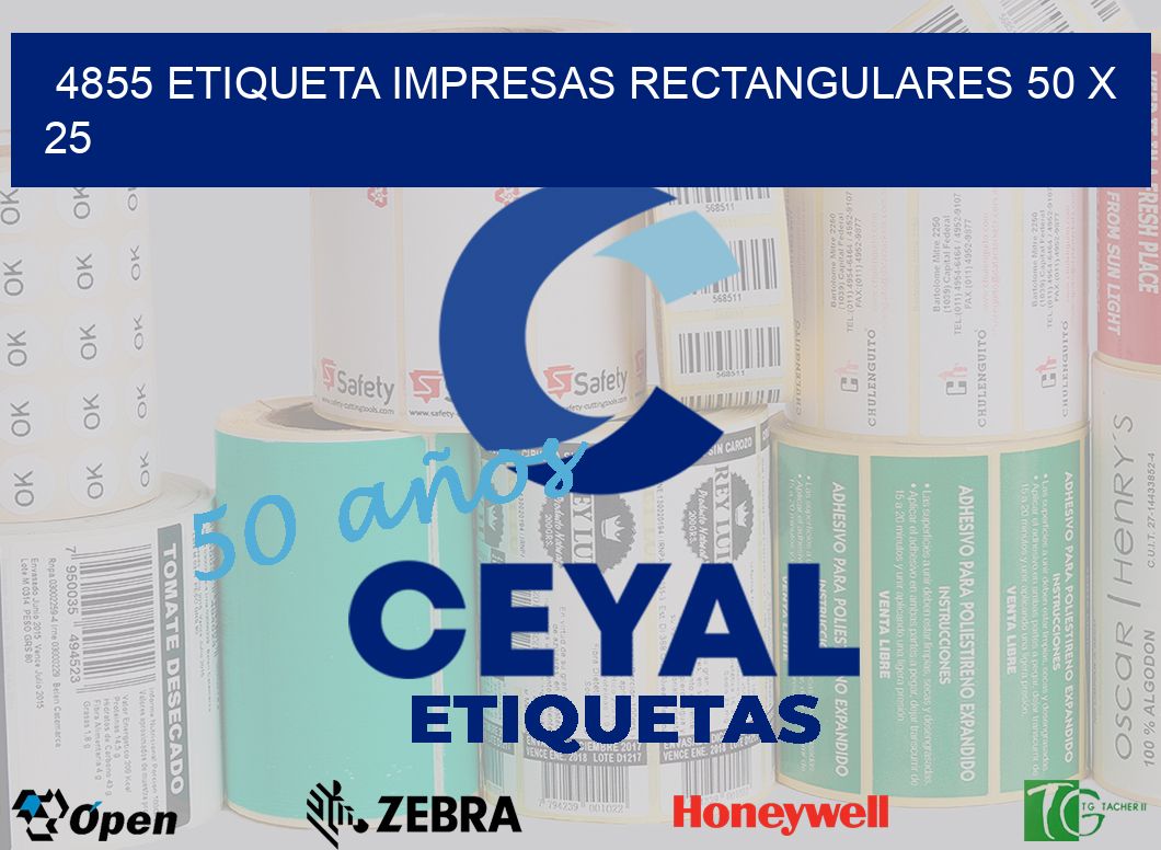 4855 ETIQUETA IMPRESAS RECTANGULARES 50 X 25