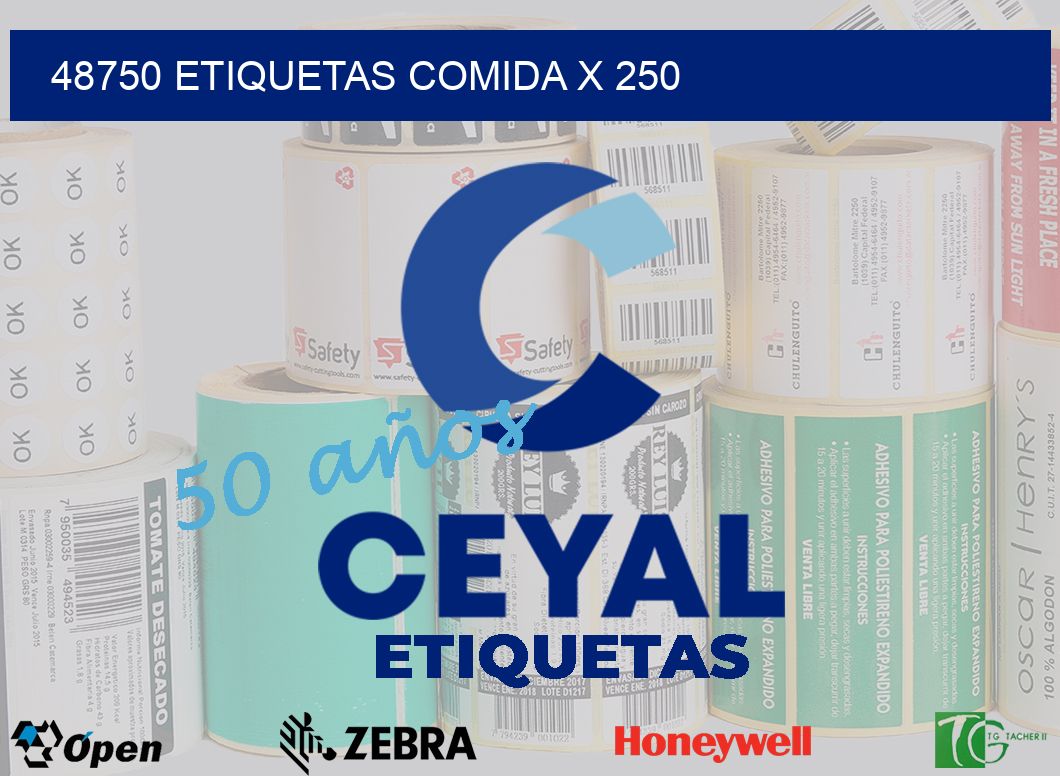 48750 etiquetas comida x 250