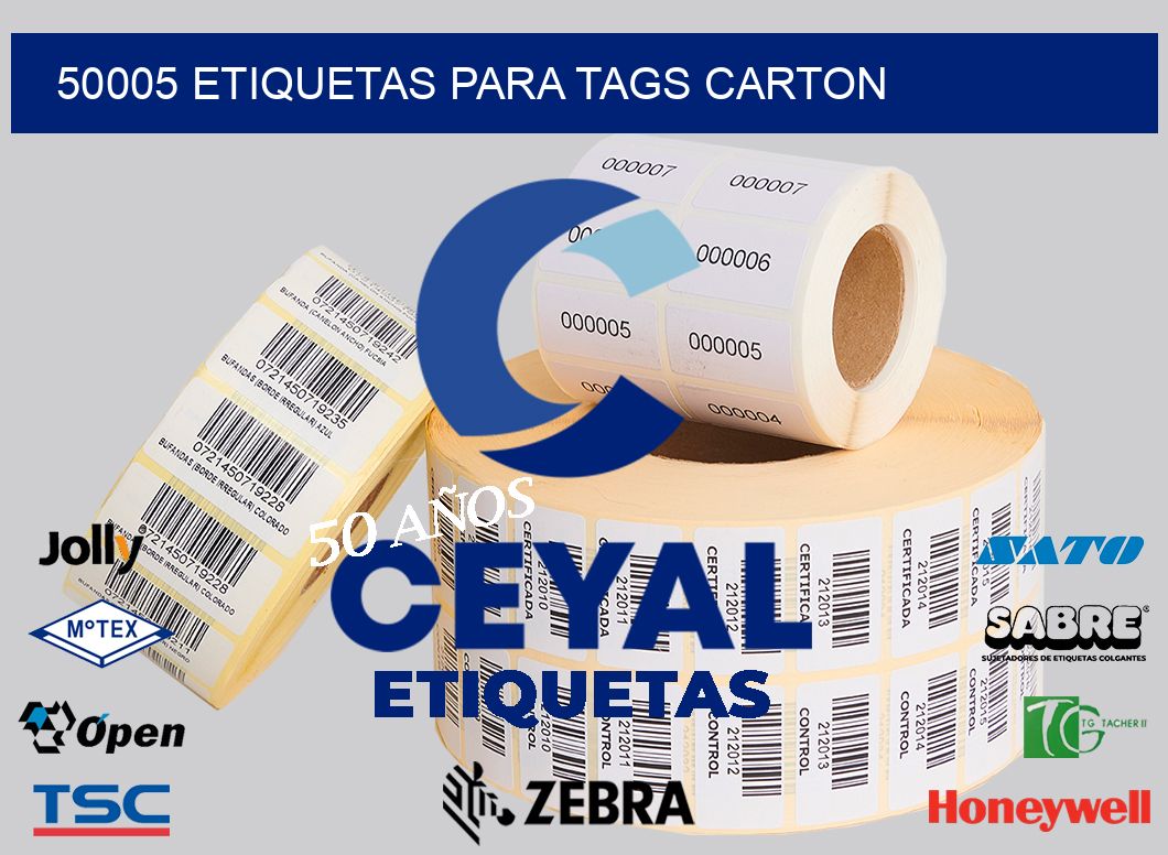 50005 ETIQUETAS PARA TAGS CARTON