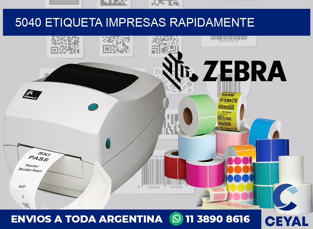 5040 ETIQUETA IMPRESAS RAPIDAMENTE