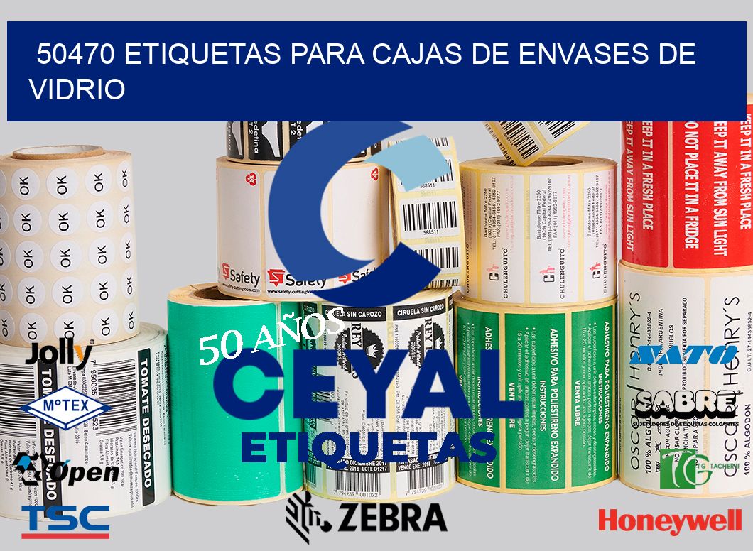 50470 ETIQUETAS PARA CAJAS DE ENVASES DE VIDRIO