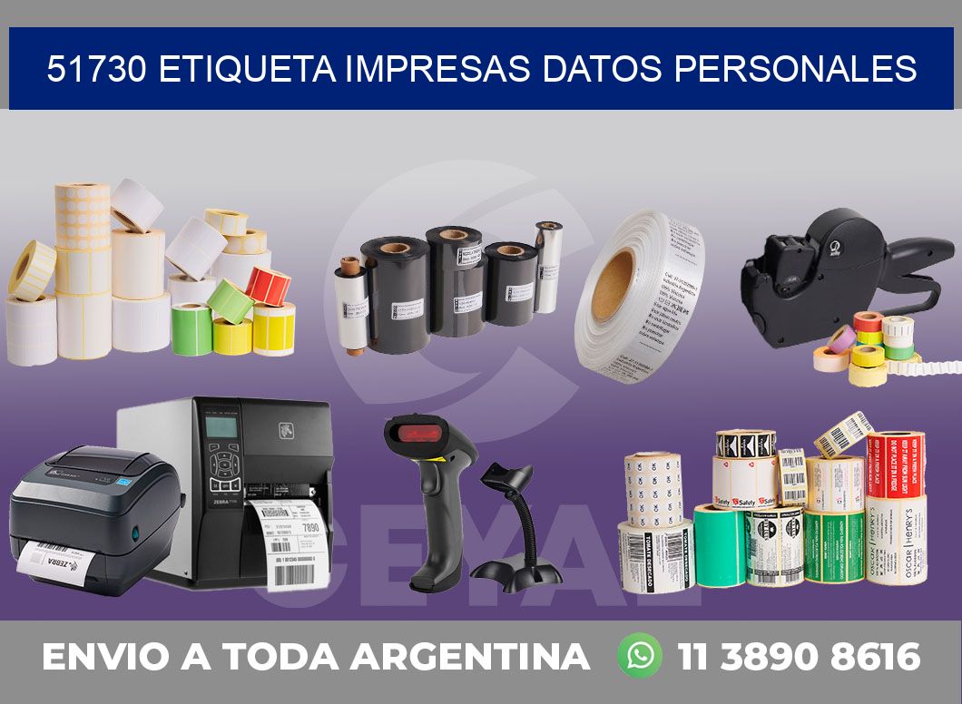 51730 ETIQUETA IMPRESAS DATOS PERSONALES