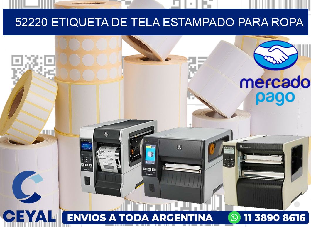 52220 ETIQUETA DE TELA ESTAMPADO PARA ROPA