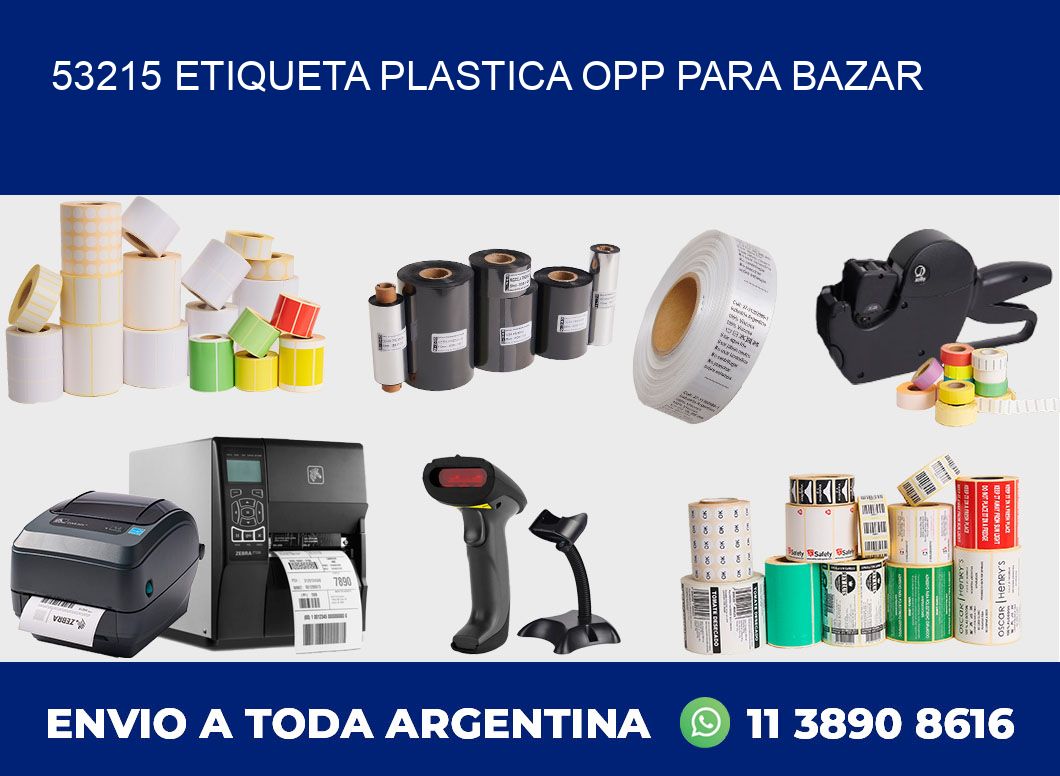 53215 ETIQUETA PLASTICA OPP PARA BAZAR