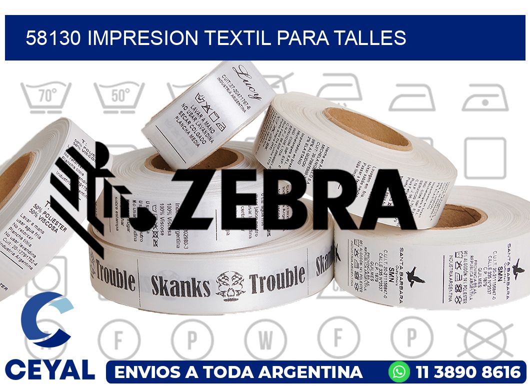 58130 IMPRESION TEXTIL PARA TALLES