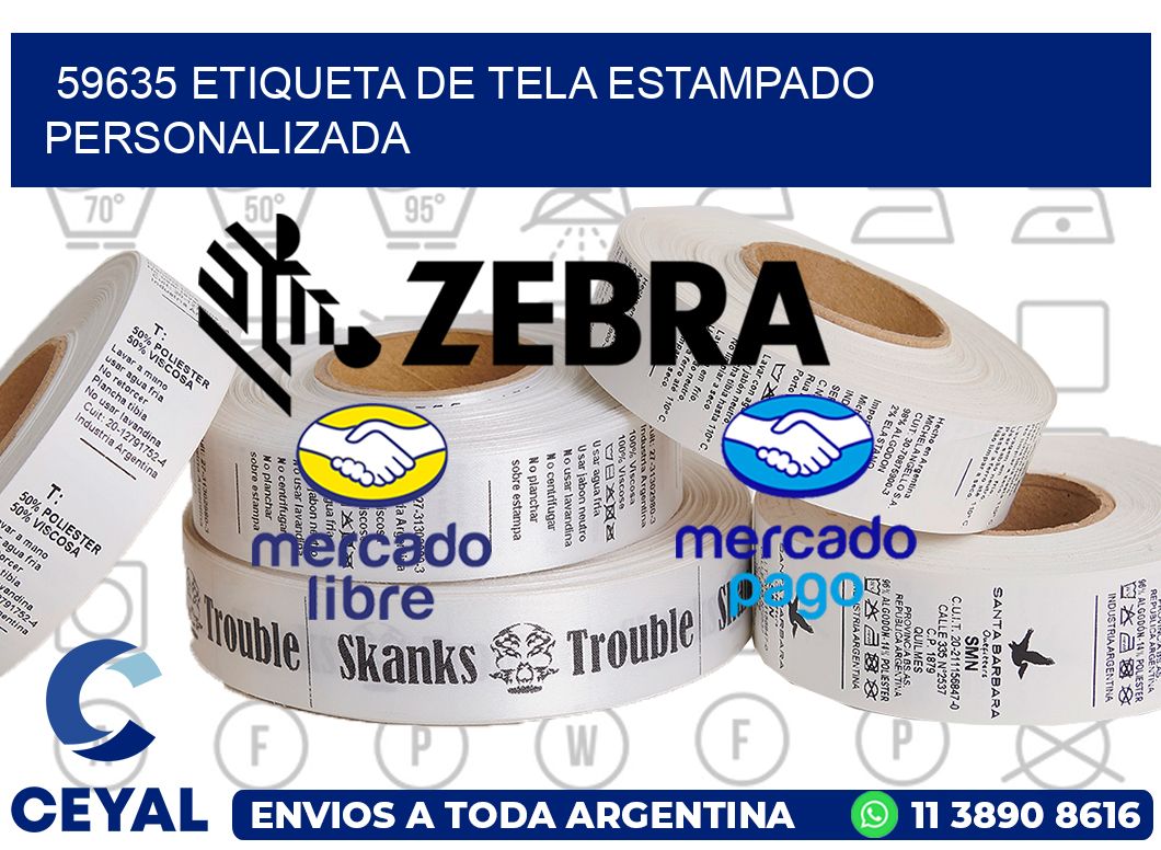 59635 ETIQUETA DE TELA ESTAMPADO PERSONALIZADA