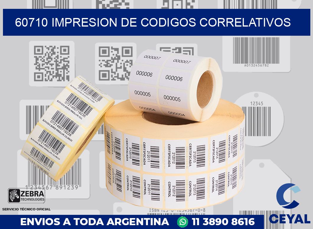 60710 IMPRESION DE CODIGOS CORRELATIVOS