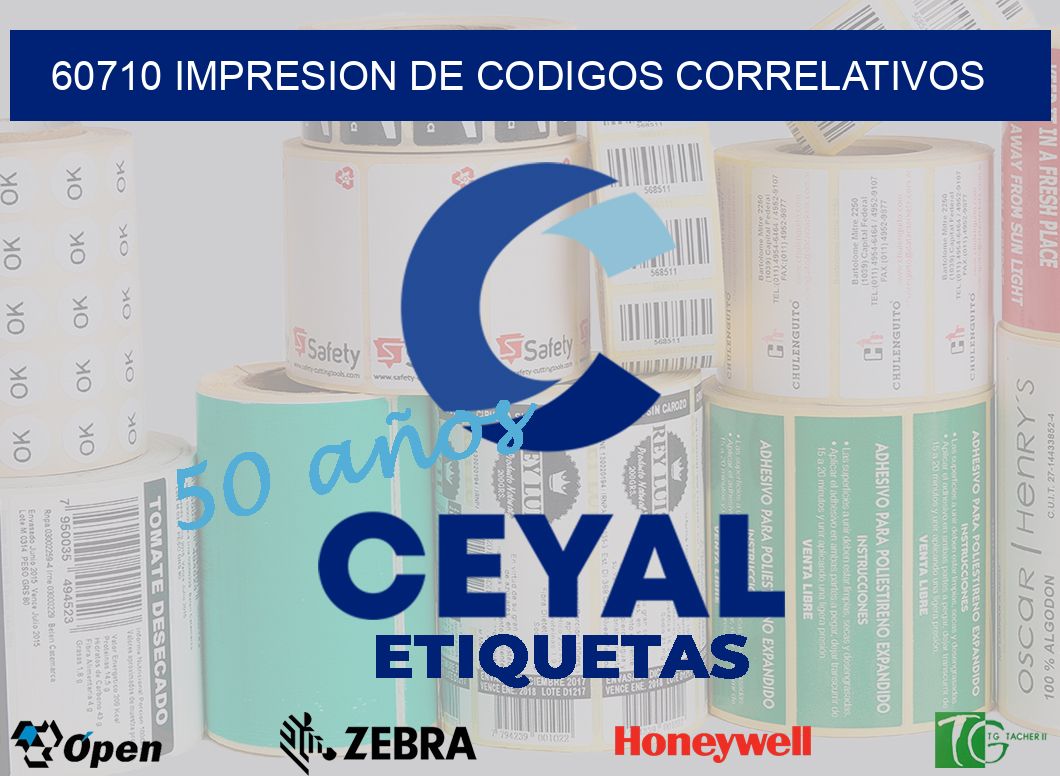 60710 IMPRESION DE CODIGOS CORRELATIVOS