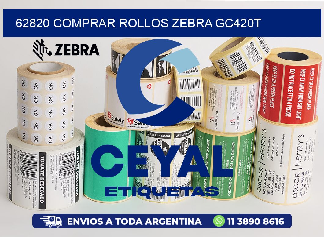 62820 COMPRAR ROLLOS ZEBRA GC420T