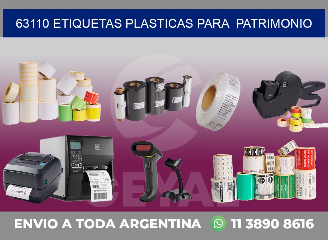 63110 ETIQUETAS PLASTICAS PARA PATRIMONIO