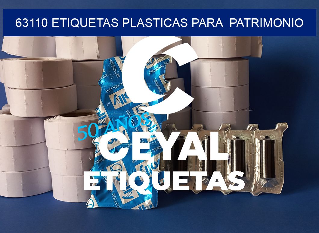 63110 ETIQUETAS PLASTICAS PARA PATRIMONIO