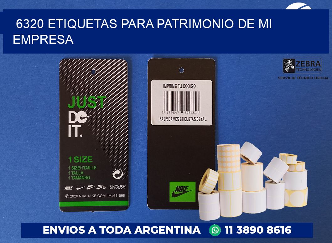6320 ETIQUETAS PARA PATRIMONIO DE MI EMPRESA
