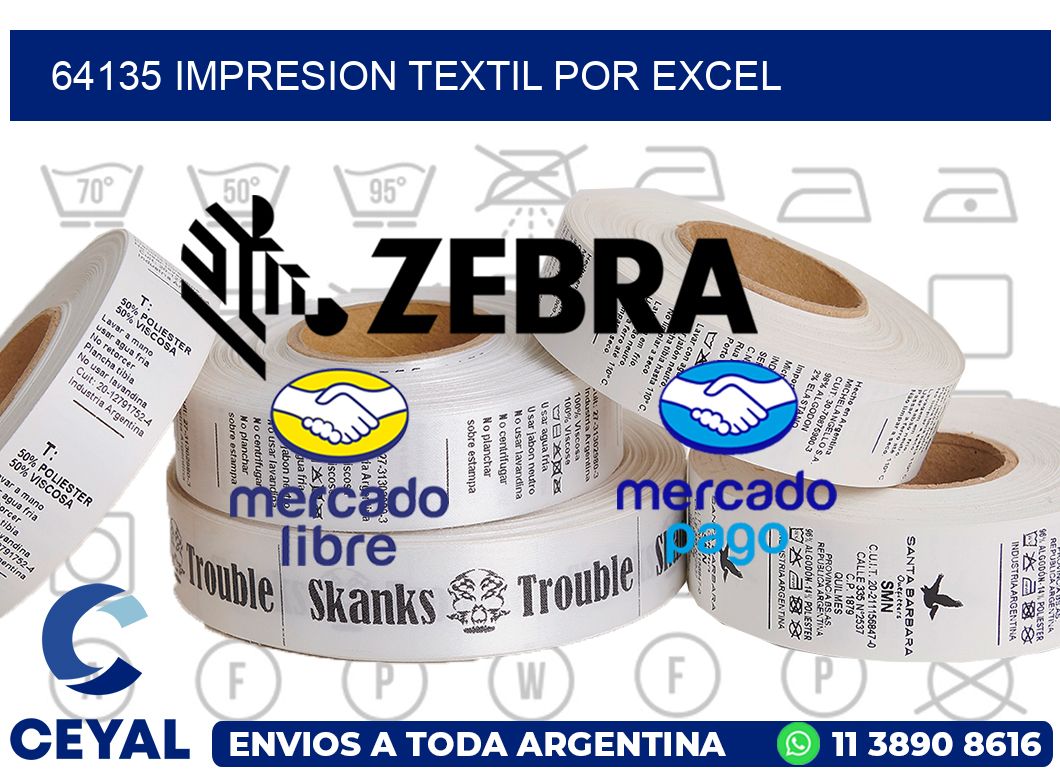 64135 IMPRESION TEXTIL POR EXCEL