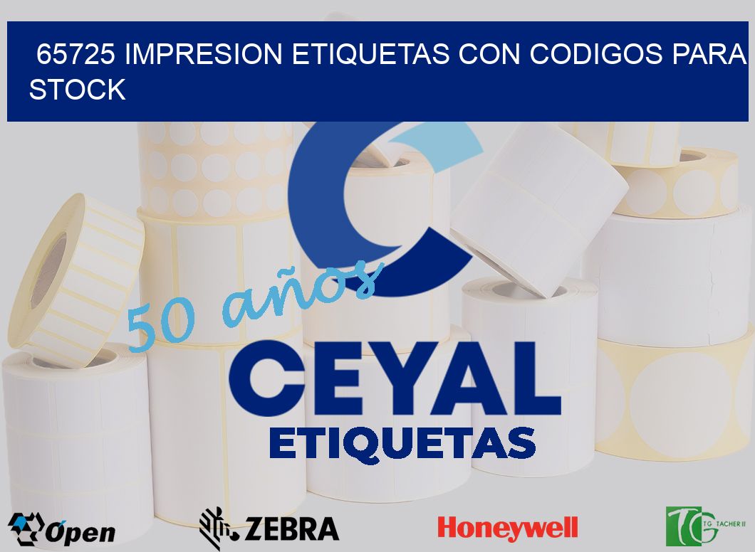 65725 IMPRESION ETIQUETAS CON CODIGOS PARA STOCK