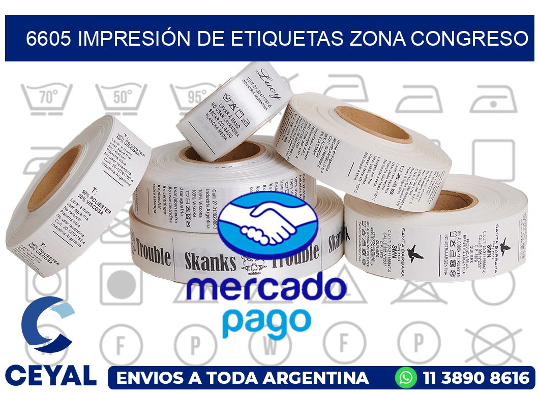 6605 IMPRESIÓN DE ETIQUETAS ZONA CONGRESO