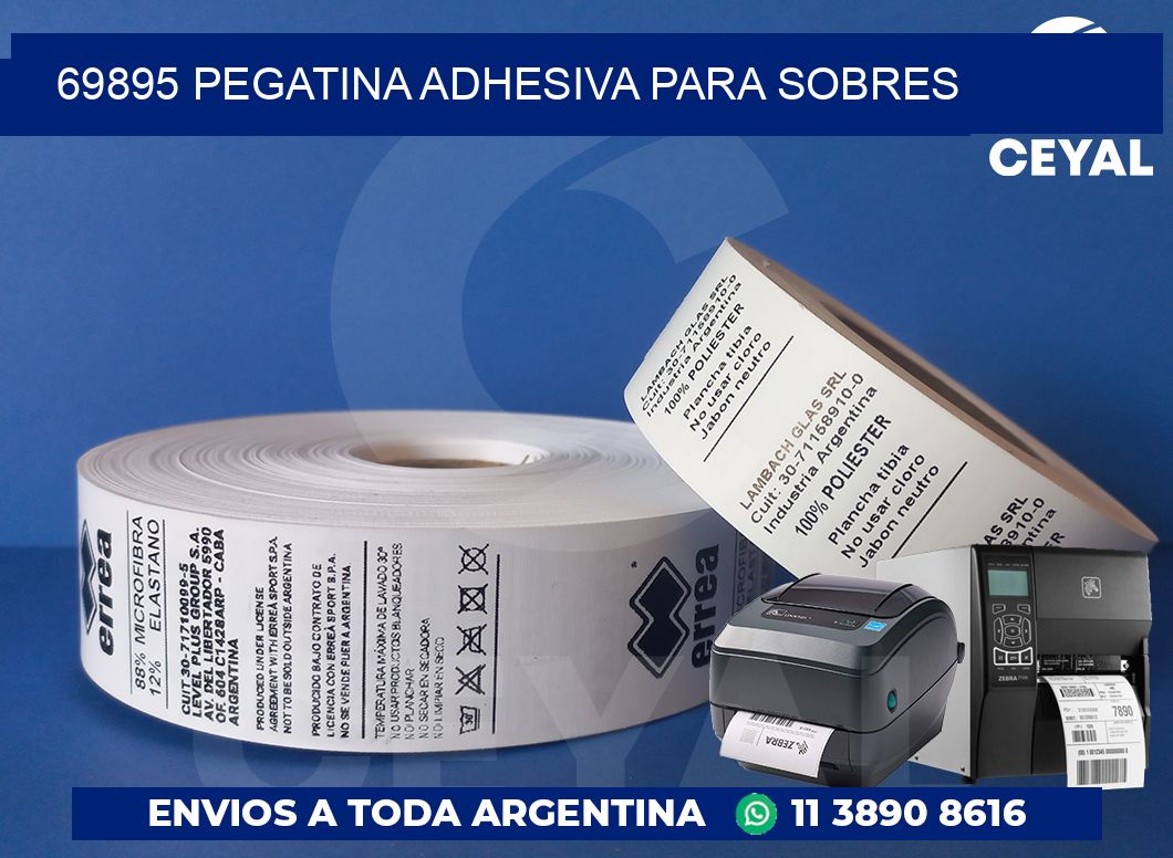69895 PEGATINA ADHESIVA PARA SOBRES