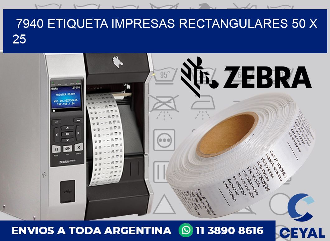 7940 ETIQUETA IMPRESAS RECTANGULARES 50 X 25