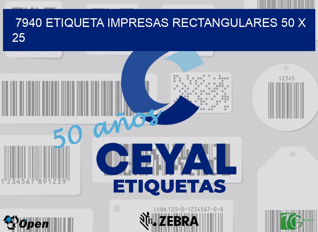 7940 ETIQUETA IMPRESAS RECTANGULARES 50 X 25