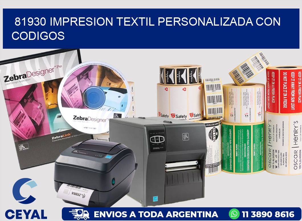 81930 IMPRESION TEXTIL PERSONALIZADA CON CODIGOS