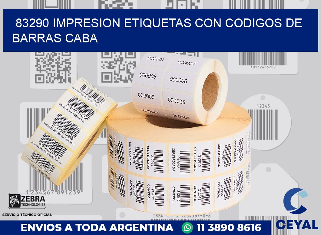 83290 IMPRESION ETIQUETAS CON CODIGOS DE BARRAS CABA