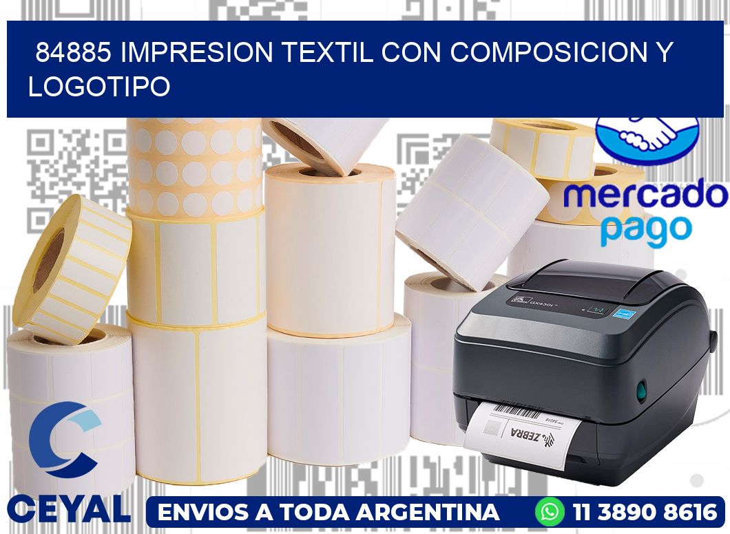 84885 IMPRESION TEXTIL CON COMPOSICION Y LOGOTIPO