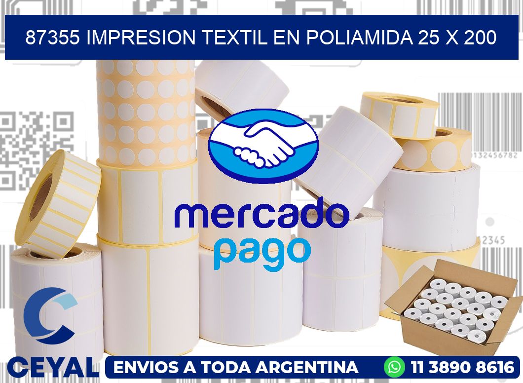 87355 IMPRESION TEXTIL EN POLIAMIDA 25 X 200