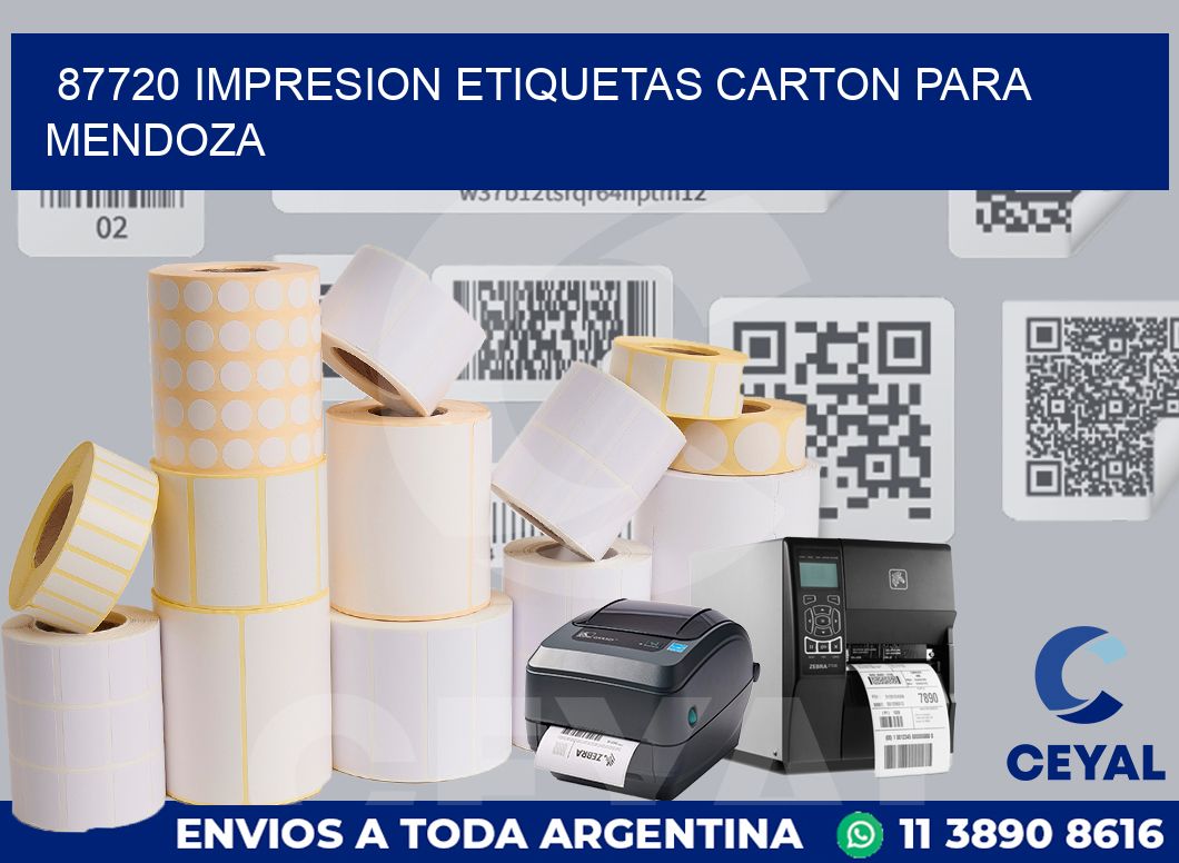 87720 IMPRESION ETIQUETAS CARTON PARA MENDOZA