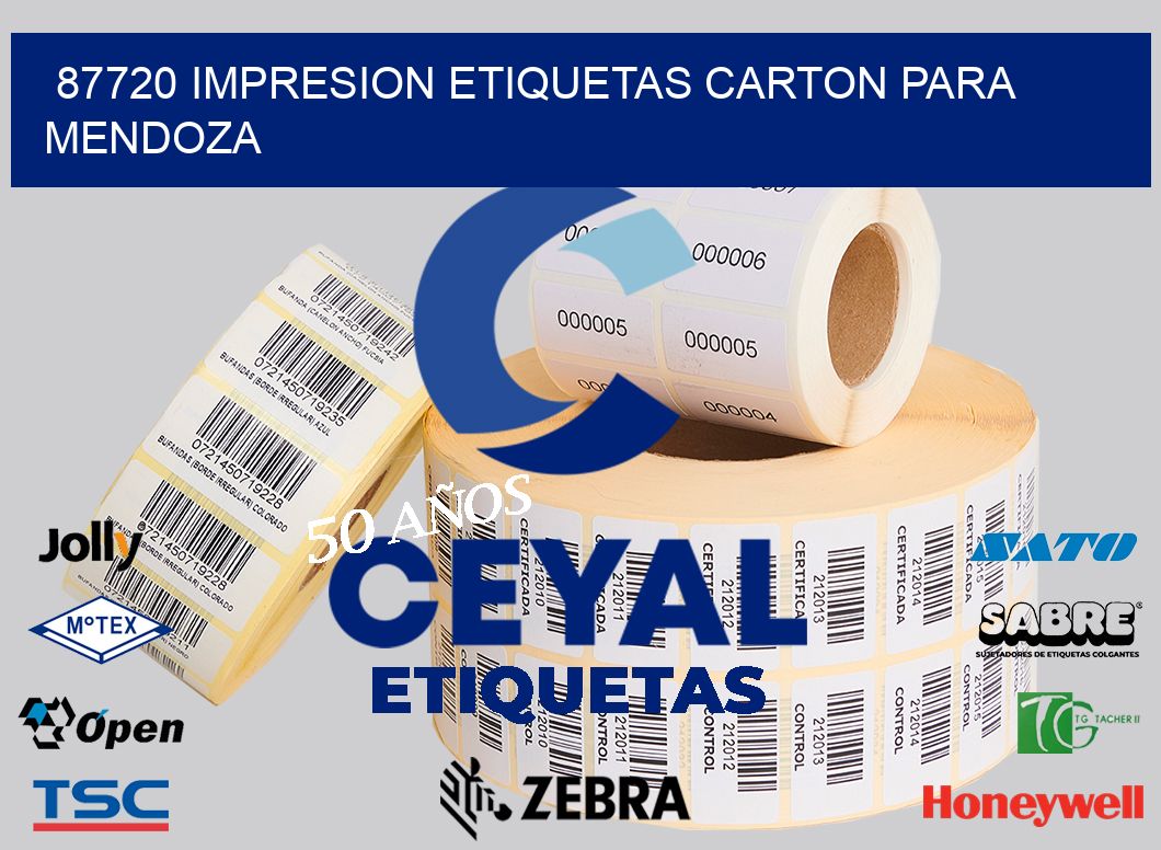 87720 IMPRESION ETIQUETAS CARTON PARA MENDOZA