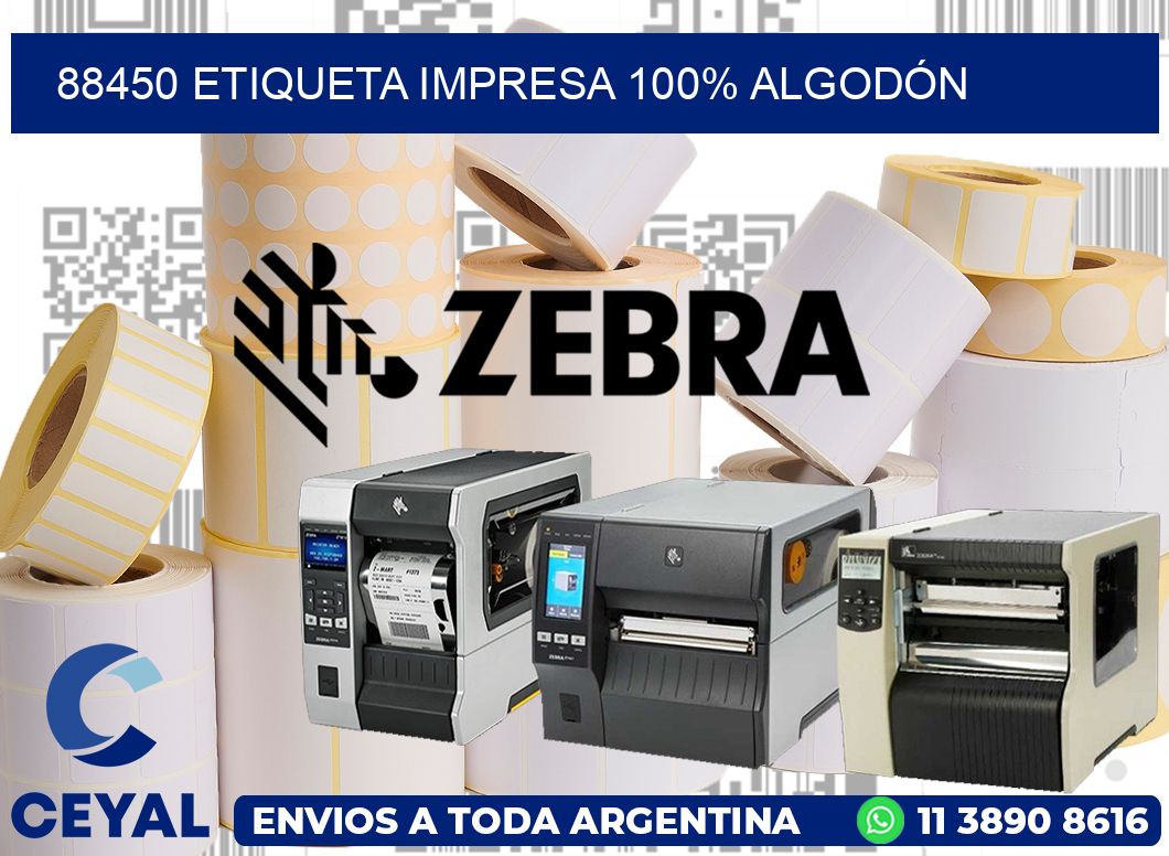 88450 ETIQUETA IMPRESA 100% ALGODÓN