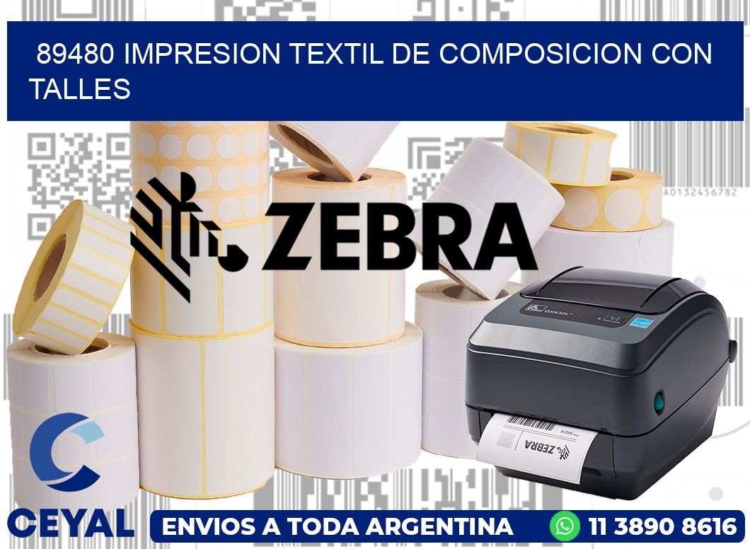 89480 IMPRESION TEXTIL DE COMPOSICION CON TALLES