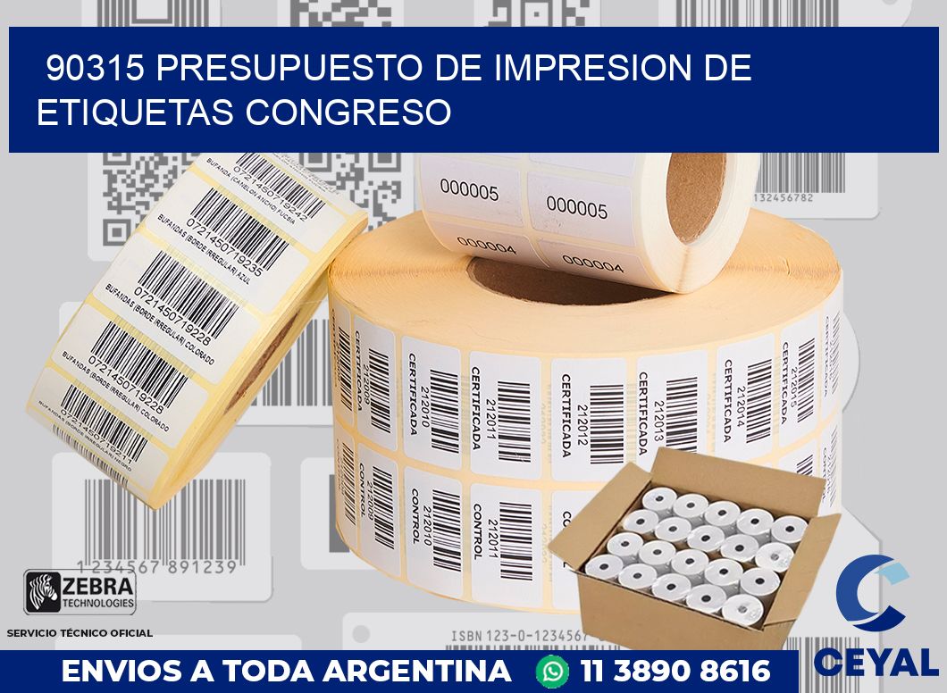 90315 PRESUPUESTO DE IMPRESION DE ETIQUETAS CONGRESO