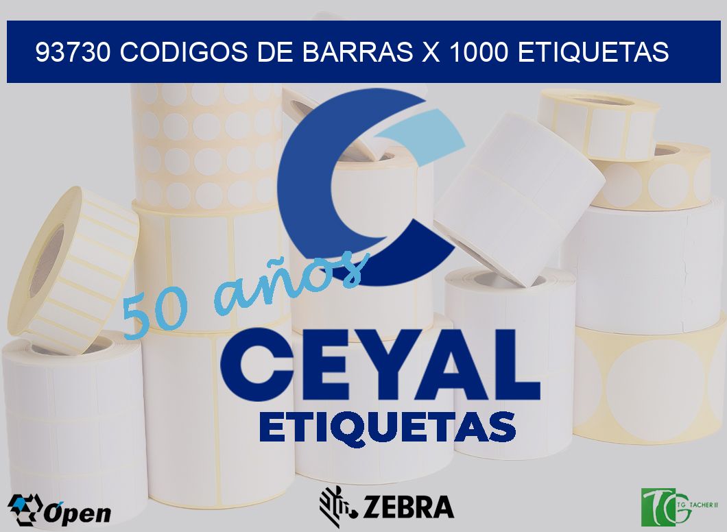 93730 codigos de barras x 1000 etiquetas