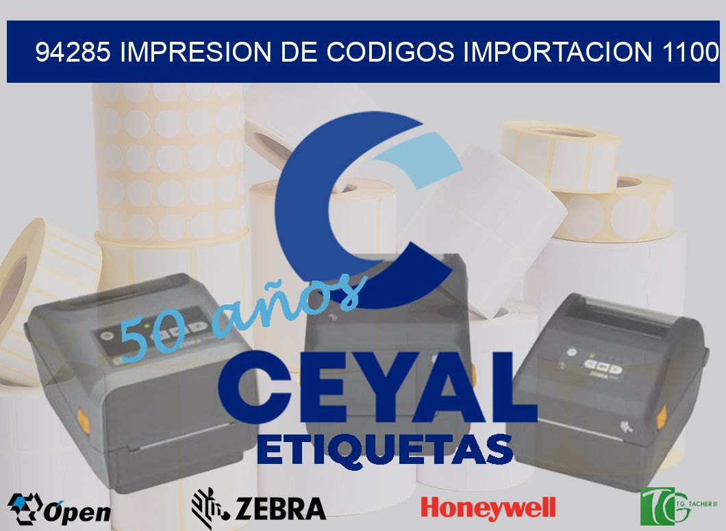 94285 impresion de codigos importacion 1100