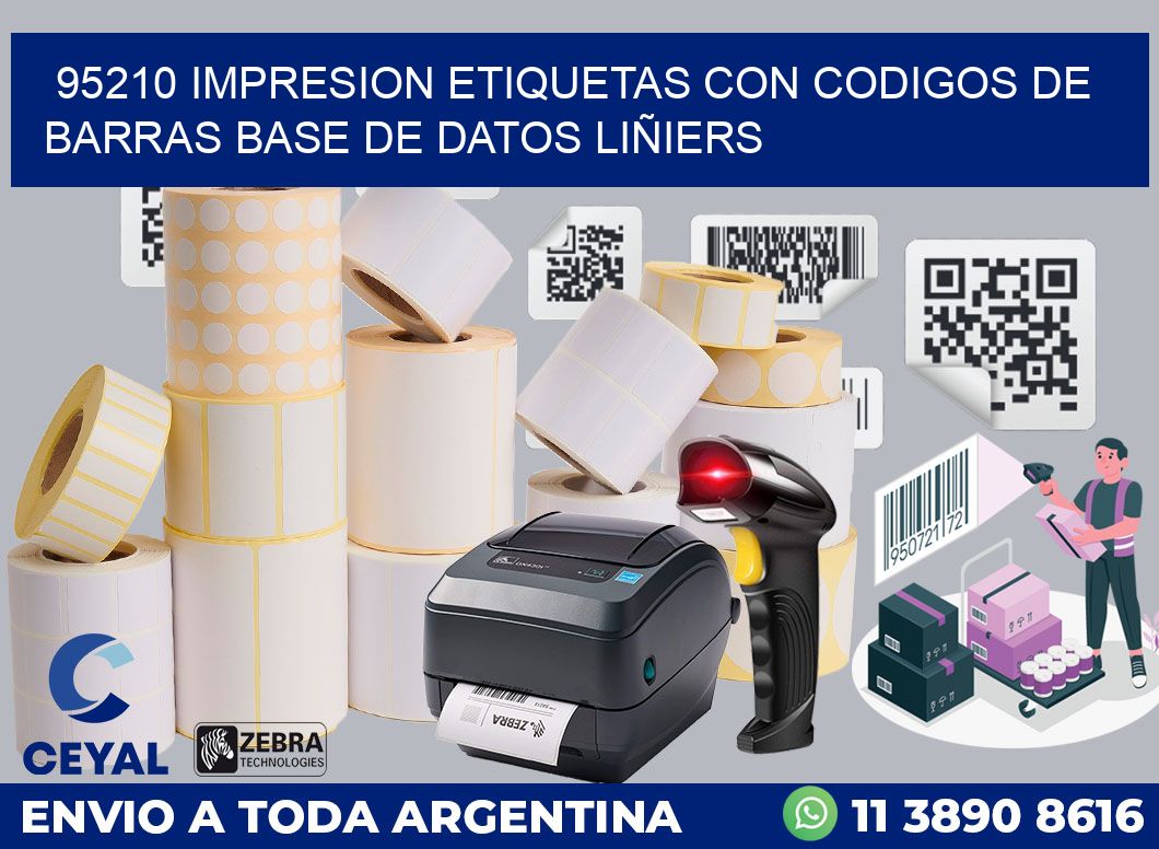 95210 IMPRESION ETIQUETAS CON CODIGOS DE BARRAS BASE DE DATOS LIÑIERS