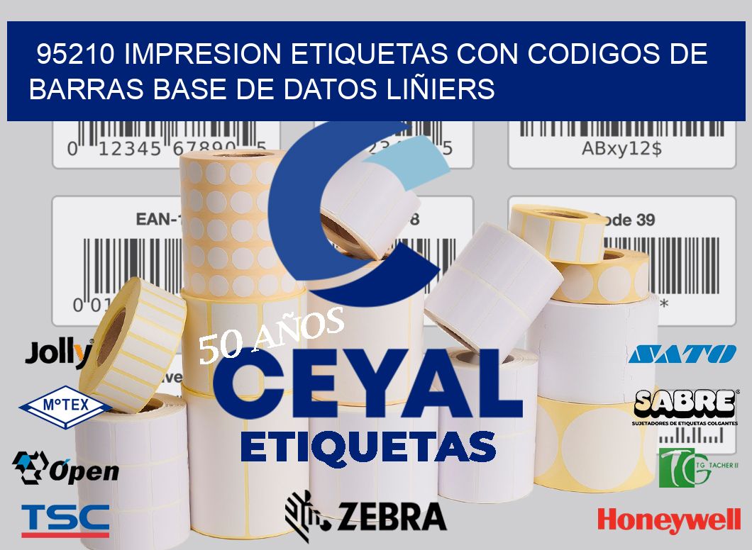 95210 IMPRESION ETIQUETAS CON CODIGOS DE BARRAS BASE DE DATOS LIÑIERS