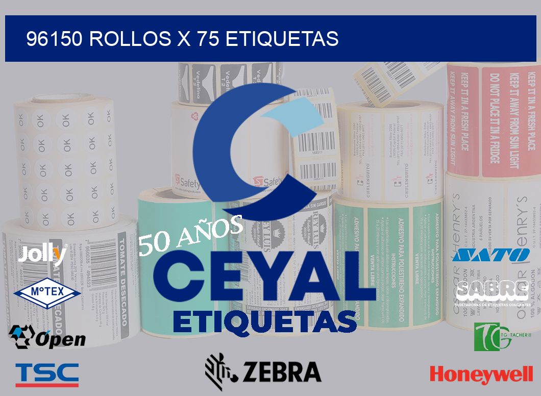 96150 Rollos x 75 etiquetas