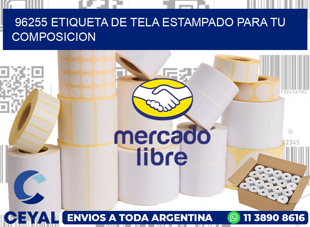 96255 ETIQUETA DE TELA ESTAMPADO PARA TU COMPOSICION