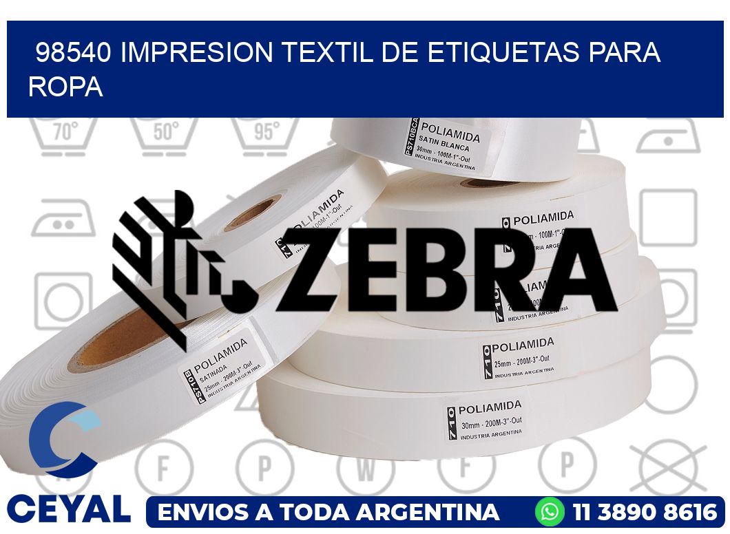 98540 IMPRESION TEXTIL DE ETIQUETAS PARA ROPA