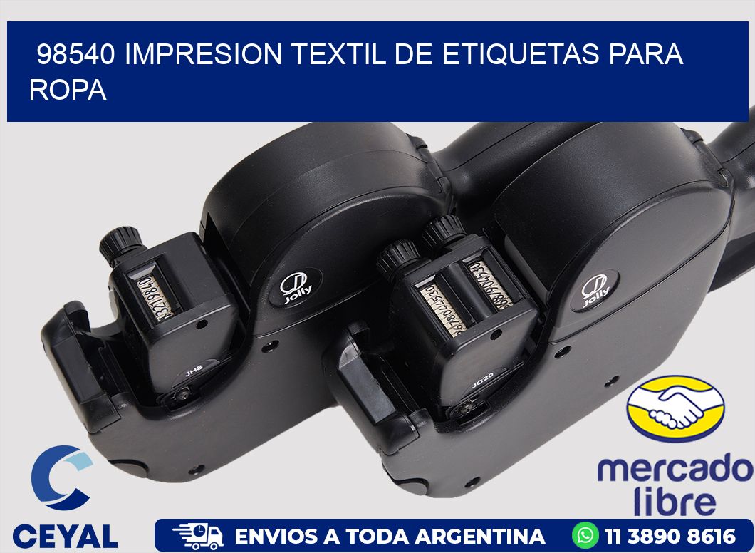 98540 IMPRESION TEXTIL DE ETIQUETAS PARA ROPA