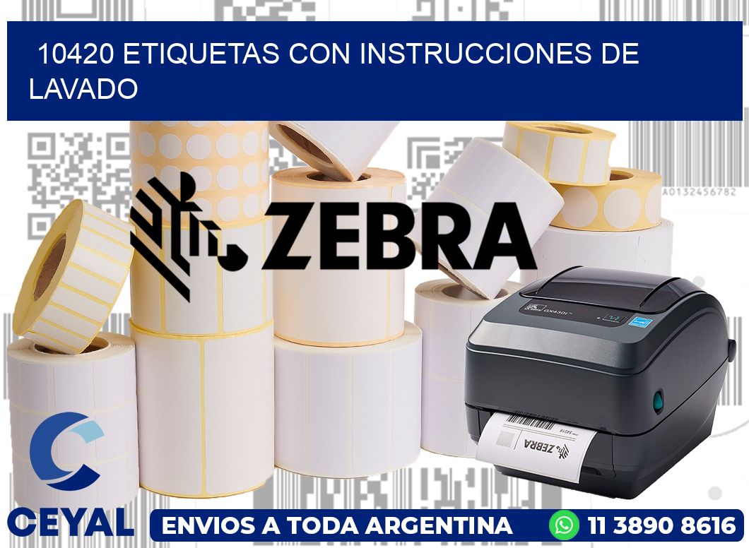 10420 ETIQUETAS CON INSTRUCCIONES DE LAVADO
