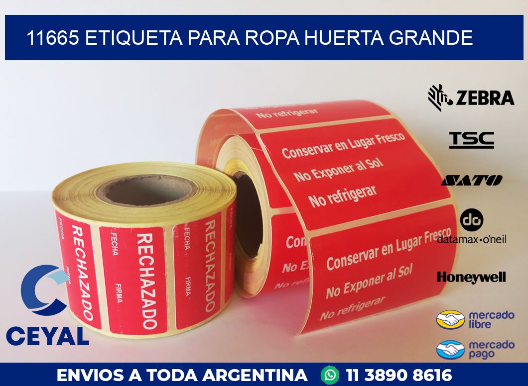 11665 ETIQUETA PARA ROPA HUERTA GRANDE