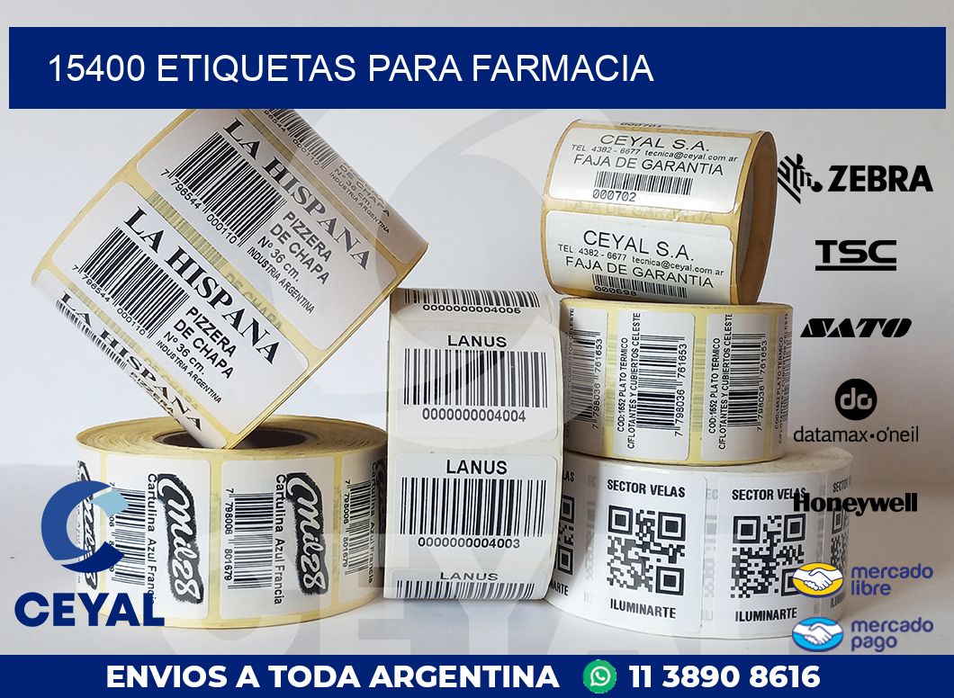 15400 ETIQUETAS PARA FARMACIA