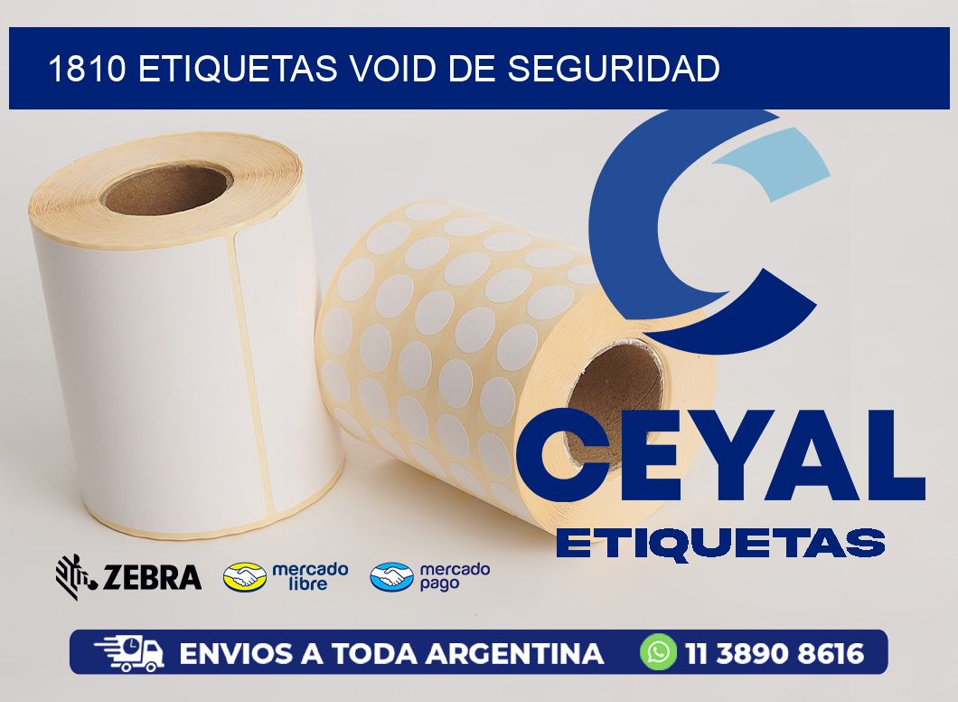 1810 etiquetas void de seguridad