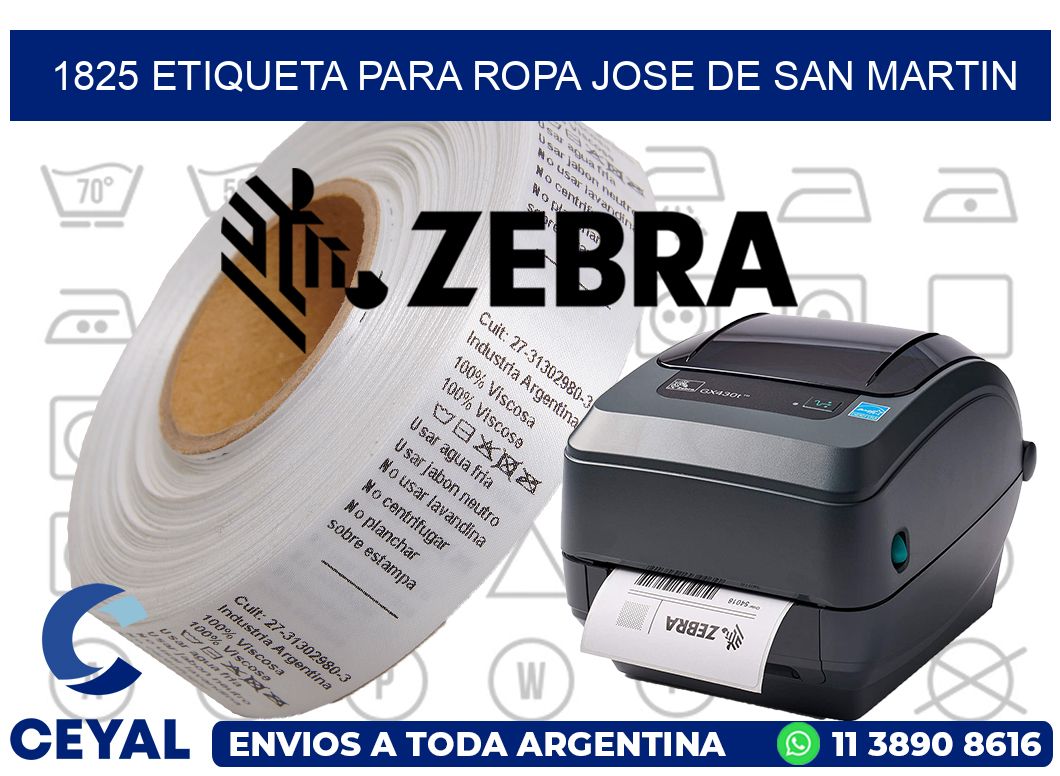 1825 ETIQUETA PARA ROPA JOSE DE SAN MARTIN