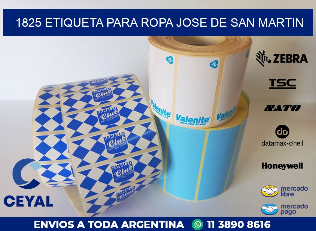 1825 ETIQUETA PARA ROPA JOSE DE SAN MARTIN