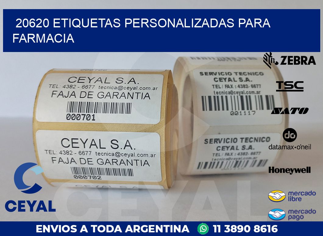 20620 ETIQUETAS PERSONALIZADAS PARA FARMACIA